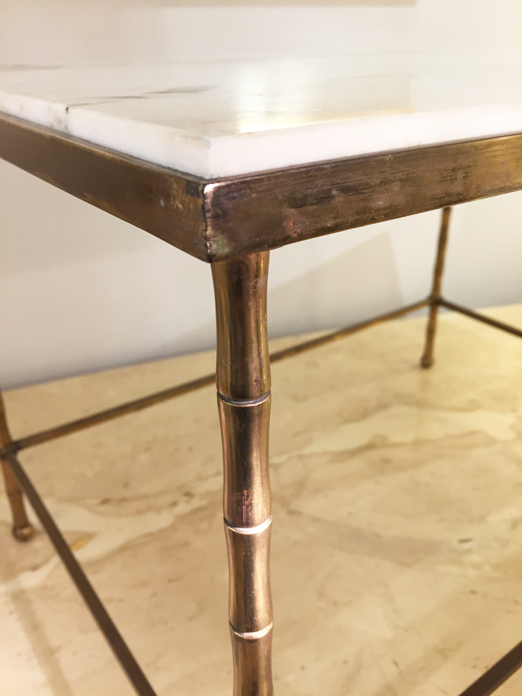 Royer Bronze N°5a Yvan Table Galerie Marbre Blanc Basse 8Ovym0wNn
