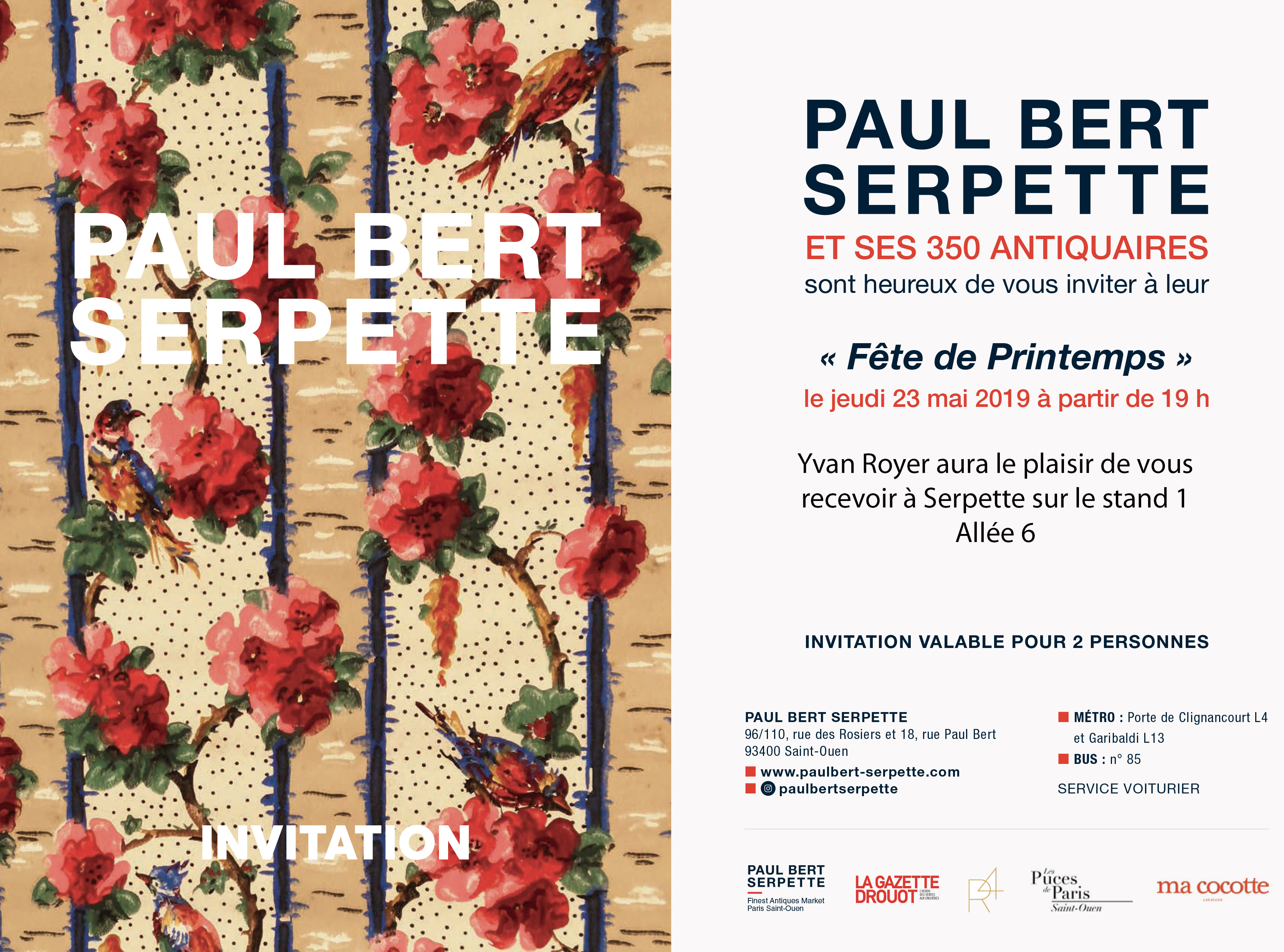 Paul Bert Serpette Invitation 23 mai 2019 - Fete du Printemps WEB