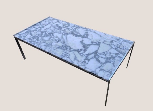 Table basse en marbre arabescato